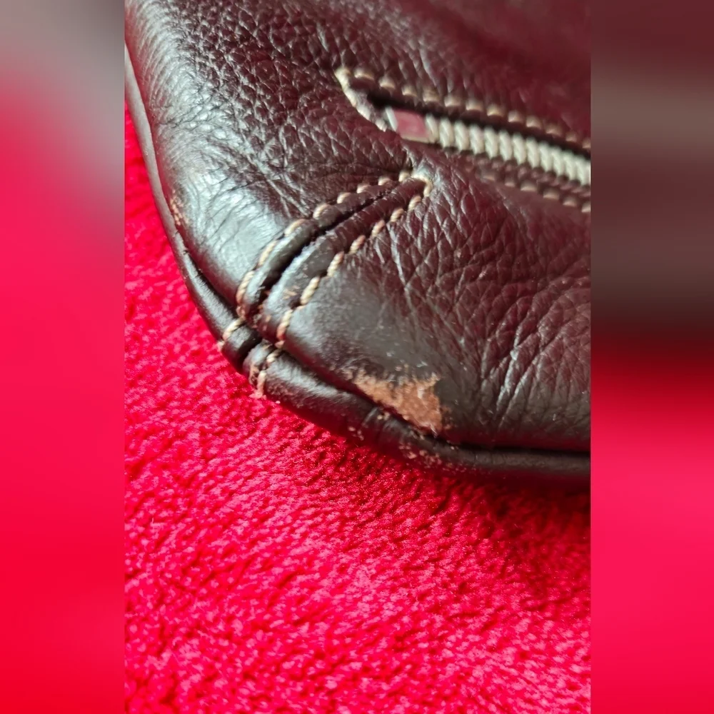 Tignanello Dark Brown Leather Crossbody Bag